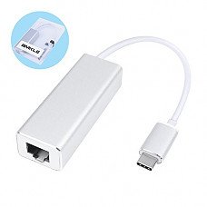 [해외]USB-C Gigabit Ethernet Network Adapter, 10/100/1000 Mbps Compatible Aluminum Portable RJ45 Network Converter, for MacBook Pro, XPS, ChromeBook Pixel and More