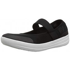 [해외]핏플랍 Womens Uberknit Mary Jane Ballerina Flat, Black, 6.5 M US