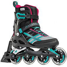 [해외]Rollerblade Macroblade 84 ABT Womens Adult Fitness Inline Skate, Emerald Green and Cherry, Performance Inline Skates