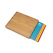 [해외]Lipper International 8869 Bamboo Wood Cutting Board with 6 Colored Poly Inlay Mats, 16&quot; x 13-1/8&quot; x 1-5/8&quot;