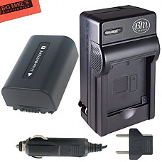 [해외]NP-FV50 배터리 And 배터리 Charger for 소니 DCR-SX44 DCR-SX45 HDR-PJ200 HDR-PJ230 HDR-PJ380 HDR-PJ430V HDR-PJ650V HDR-PV790V HDR-TD30V Handycam Camcorder + More!!