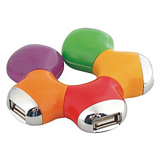 [해외]USB Hub 2.0 Port for Mac/PC Desktop/Laptop - Lightweight, Portable Flower Shaped