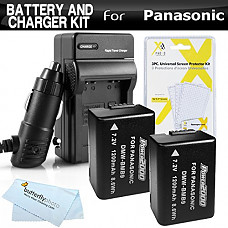[해외]2 Pack 배터리 And Charger Kit For Panasonic Lumix DMC-FZ70, DMC-FZ70K, DMC-FZ60 DMC-FZ100 DMC-FZ40 DMC-FZ47 DMC-FZ150 Digital 카메라 Includes 2 Extended Replacement DMW-BMB9 Rechargeable Lithium-Ion 배터리 (1200Mah) (with Info-Chip!) + Charger + Mo