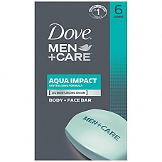 [해외]Dove Men+Care Body and Face Bar, Aqua Impact 4 oz, 6 Bar