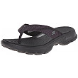 [해외]Skechers Performance Womens Go Walk Pizazz Flip Flop,Black,7 M US