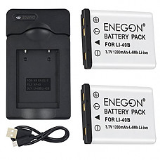 [해외]ENEGON Replacement 배터리 (2-Pack) and USB Charger Kit for 올림푸스 LI-40B LI-42B LI-40C work with 올림푸스 D-630 720 725 IR-300 FE-150 160 190 220 230 X-Series and More Cameras