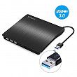 [해외]External DVD Drive, Rodzon USB 3.0 CD/DVD +/-RW Drive, Compact DVD CD ROM Writer/Rewriter/Burner, High Speed 5Gbps Compatible with Laptop/Desktop/Tablet/Chromebook Windows 7/8.1/10 and Linux OS-Slim