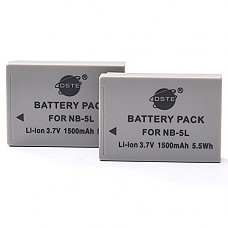 [해외]DSTE 2x NB-5L Replacement Li-ion 배터리 for 캐논 PowerShot S100 S110 SD880 SD890 SD900 SD950 SD970 SD990 SX220 IS SX230 HS 카메라