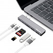 [해외]USB C Hub, Elando Thunderbolt 3 Dock for MacBook Pro 13&quot; and 15&quot; 2016/2017 (Hub Without HDMI Grey)