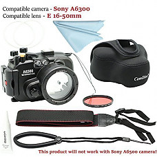 [해외]MEIKON 40M/130FT Underwater 방수 카메라 housing for 소니 A6300 ( Housing + COVER)