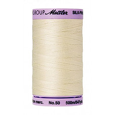 [해외]Mettler Silk-Finish Solid Cotton Thread, 547 yd/500m, Antique White