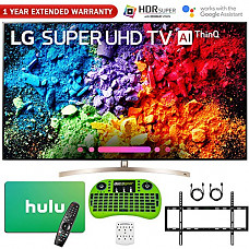 [해외]LG 65SK9500PUA 65" Super UHD 4K HDR AI Smart TV w/Nano Cell (2018 Model) + Free Hulu $100 Gift Card + 1 Year Extended Warranty + Flat Wall Mount Kit Ultimate Bundle + More