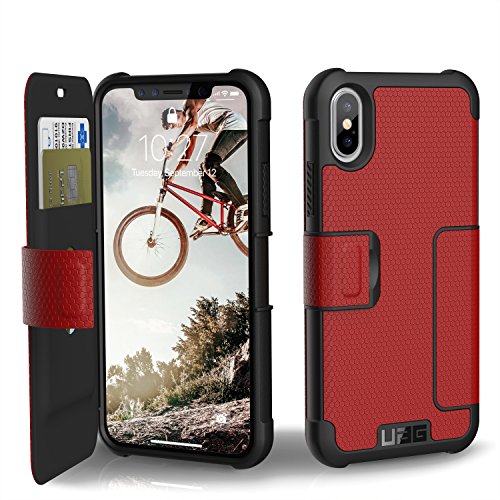 [해외]유에이지 유에이지 Folio iPhone Xs/X [5.8-inch Screen] Metropolis Feather-Light Rugged [Magma] Military Drop Tested iPhone Case