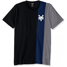 [해외]Zoo York Mens Short Sleeve Color Block Tee, Vert Black, Large