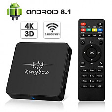 [해외]Kingbox Android TV Box 8.1, Model X Android Box with 2GB RAM 16GB ROM Quad-Core Support Dual-Band WiFi 2.4G+5G / 4K / 3D / H.265 Smart TV Box (2018 Update Version)