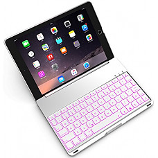[해외]Bosssee 아이패드 Keyboard Case for 2017 아이패드 9.7 inch& 아이패드 Air& 2018 New iPad(6th Gen) 9.7" Backlit Bluetooth Keyboard Auto Sleep/Wake for model: A1474/A1475/A1476/A1822/A1823/A1893 (Silver)