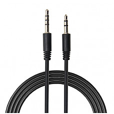 [해외]NIUBEE 3.5mm Male to Male Stereo Audio Aux Cable,4 Pole to 3 Pole Auxiliary Audio Cable for Headphones,iphone,ipad,iPod,Echo Dot, Sony,Home / Car Stereos and More-4 ft/1.2m (1 Pack)