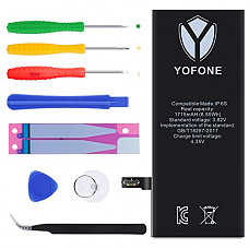 [해외]YOFONE 배터리 for iPhone 6S, with Cpmplete Repair Tool Kits and Instruction- (A1633/A1688/A1700) Full 1715 mAh 0 Cycle Li-ion Replacement Batteries [365 DAYS Warranty]