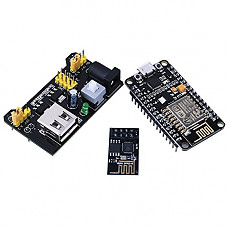 [해외]For Arduino, kuman NodeMCU LUA WiFi Internet ESP8266 Serial Development board + Wifi Wireless Transceiver Module Esp-01 + Breadboard Power Supply Module 3.3V/5V For Arduino Uno Board KY60