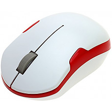 [해외]ShhhMouse Wireless Mouse with Batteries - White/Red