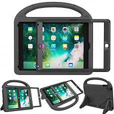 [해외]LEDNICEKER Kids Case for New 아이패드 9.7 2018/2017 - Built-in Screen Protector Light Weight Shock Proof Handle Friendly Convertible Stand Kids Case for 애플 New 아이패드 9.7 2017/2018 (ipad 5&6) - Black