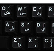 [해외]ARABIC STICKERS FOR KEYBOARD WITH WHITE LETTERS TRANSPARENT FOR COMPUTER LAPTOPS DESKTOP