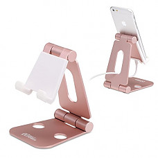 [해외]Sturdy Aluminum Phone Stand, AVLT-Power Foldable Multi Angle Phone and Tablet Holder- Portable & Adjustable Stand for 닌텐도 Switch, iPhone 7 6 Plus 5 5c, 아이패드 & More