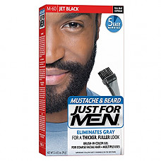 [해외]Just for Men Mustache and Beard Brush-In Color Gel, Jet Black (Packaging May Vary)