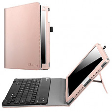 [해외]Fintie 아이패드 9.7 2018 2017 / 아이패드 Air 2 / 아이패드 Air Keyboard Case - Folio Stand Cover with Removable Wireless Bluetooth Keyboard for 애플 아이패드 6th / 5th Gen, 아이패드 Air 1 / 2, Rose Gold