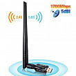 [해외]ANEWKODI Wifi Adapter USB 3.0 AC1200Mbps USB Wireless Adapter Dual Band 2.4GHz/5.8GHz 867Mbps 802.11ac/b/g/n Wifi Adapter for PC/Desktop/Laptop, Support Soft AP Windows 10/8/8.1/7/Vista, Mac OS
