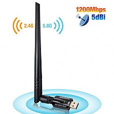 [해외]ANEWKODI Wifi Adapter USB 3.0 AC1200Mbps USB Wireless Adapter Dual Band 2.4GHz/5.8GHz 867Mbps 802.11ac/b/g/n Wifi Adapter for PC/Desktop/Laptop, Support Soft AP Windows 10/8/8.1/7/Vista, Mac OS