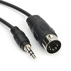 [해외]TISINO MIDI Cable, 3M/10FT 5 Pin DIN Male to 3.5mm TRS Stereo Plug Male Gold plated Adapter Audio Cable Lead