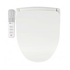 [해외]Bio Bidet Slim ONE Bidet Smart Toilet Seat in Elongated White with Stainless Steel Self-Cleaning Nozzle, Nightlight, Turbo Wash, Oscillating, and Fusion Warm Water Technology