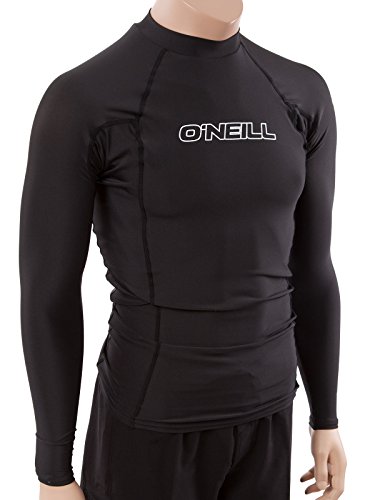 [해외]ONeill Mens Basic Skins UPF 50+ 롱슬리브 Rash Guard, Black, XX-Large