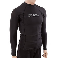 [해외]ONeill Mens Basic Skins UPF 50+ 롱슬리브 Rash Guard, Black, XX-Large