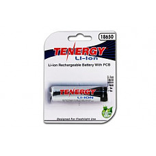 [해외]Tenergy Li-ion 18650 3.7V 2600mAh Rechargeable Batteries (Button Top) w/ PCB - Retail Card