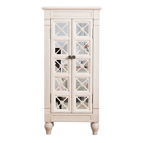 [해외]Hives & Honey Alana Jewelry Armoire, Product Dimensions 41″ H x 19″ W x 11.75″ D, White