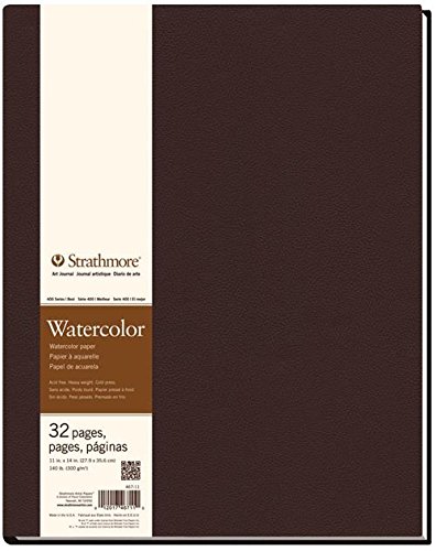 [해외]Strathmore 400 Series Hardbound Watercolor Art Journal, 11"x14" 16 Sheets - STR-467-11