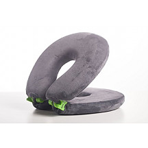 [해외]FaceCradle Adjustable Travel Pillow, Full Sleep While You Travel on an Airplane, Train or Bus, Support Your Neck While You Travel and Sleep, Neck Pillow Comfortably Holds Your Head Up, Grey