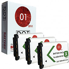 [해외]DOT-01 3x Brand 1800 mAh Replacement 소니 M8 Batteries for 소니 HDR-CX405 Camcorder and 소니 M8