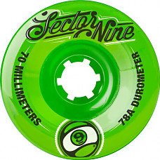 [해외]Sector 9 Top Shelf Nine Balls Skateboard Wheel, Green, 70mm 78A