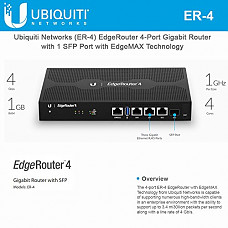 [해외]Ubiquiti Networks EdgeRouter (ER-4) 4-Port Gigabit Router with 1 SFP Port with EdgeMAX Technology