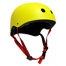 [해외]Krown Yellow Shell with Red Strap Skateboard Helmet, One Size