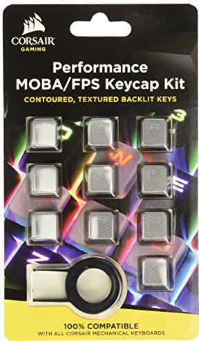 [해외]CORSAIR Gaming Performance FPS MOBA Keycap Kit – for Mechanical Keyboards – Include Key Puller - Gray (CH-9000232-NA)
