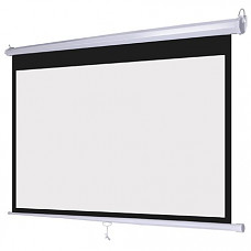 [해외]Wall Mount Manual Pull Down 프로젝터 Screen 16:9 Aspect Ratio: Multiple Sizes Available (72")