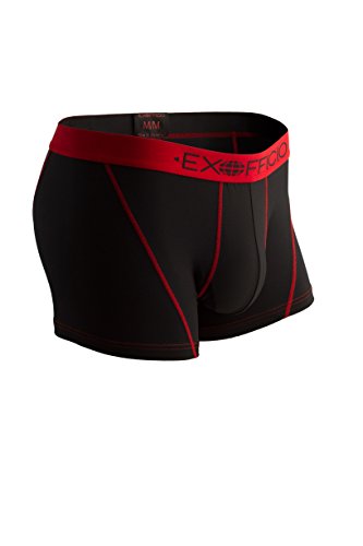 [해외]ExOfficio Mens Give-N-Go Sport Mesh 3" Boxer Brief, Black, X-Large
