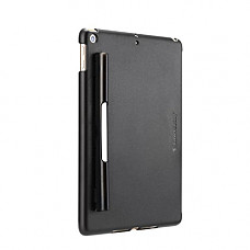 [해외]SwitchEasy 아이패드 9.7 2018/2017 Case, CoverBuddy Pencil Holder Back Cover, Compatible with Smart Keyboard, Smart Cover and 애플 Pencil for 애플 아이패드 Pro 9.7-inch 2018/2017 (Translucent Black)
