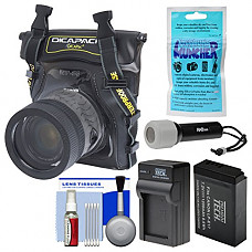[해외]DiCAPac WP-S5 방수 Case for Compact DSLR Cameras with PT-LPE17 배터리 & Charger + LED Torch + Kit for 캐논 Rebel SL2, T6s, T6i, T7i, M5