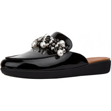 [해외]핏플랍 Trade; Serene™ Deco Patent Mules, Black, Size 7