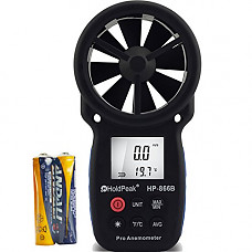 [해외]HOLDPEAK 866B Digital Anemometer Handheld Wind Speed Meter for Measuring Wind Speed, Temperature and Wind Chill with Backlight and Max/Min